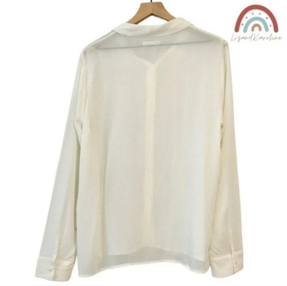 New! Reformation The Violet Ivory Button Down Top - Picture 4 of 12